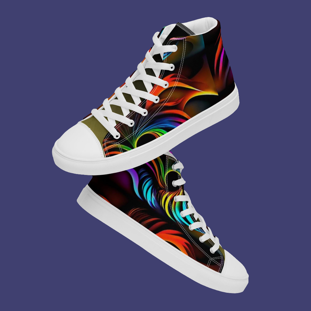 "Sneakers alte in tela da donna Scarpe High-Top in Tela: Stile Classico, Comfort Moderno!"